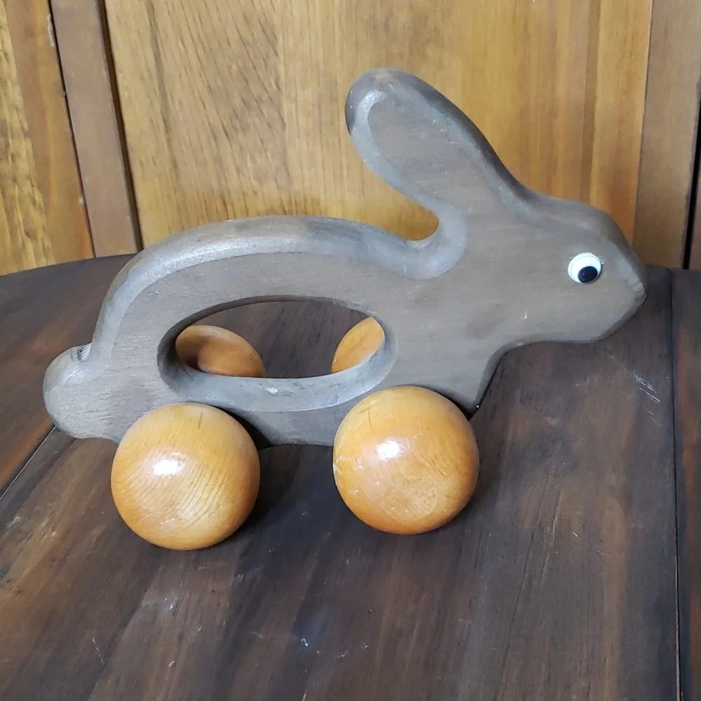 Wooden Rabbit Roller Back Massager